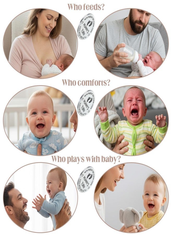 Macuezu New Parents Decision Coin, Cute Mom Dad Coin, Baby Double Sided Decision Coins, Funny Gift Coins for New Mom and Dad, Baby Shower Christenings Gifts - Image 4