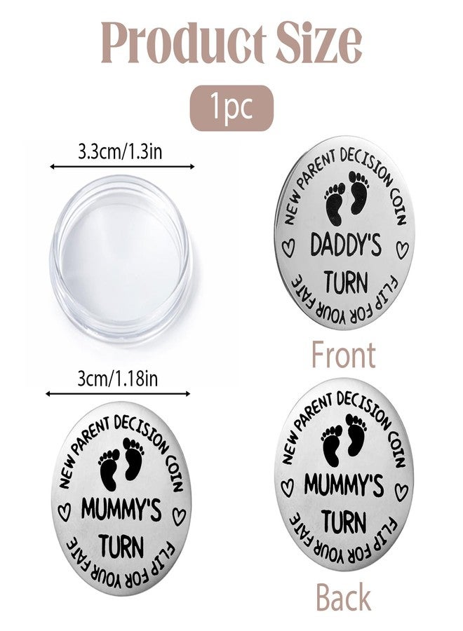 Macuezu New Parents Decision Coin, Cute Mom Dad Coin, Baby Double Sided Decision Coins, Funny Gift Coins for New Mom and Dad, Baby Shower Christenings Gifts - Image 2