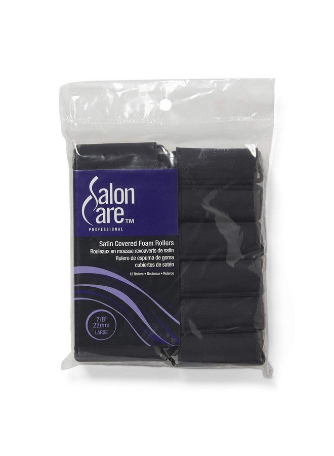 Salon Care Satin Foam Rollers 7/8 Inch - Image 1