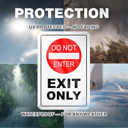 DIMARONGTON Exit Only Do Not Enter Sign, 8x12 Reflective Aluminum No Entry Sign for Business, Weatherproof - Image 5