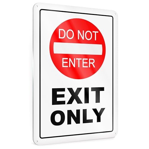DIMARONGTON Exit Only Do Not Enter Sign, 8x12 Reflective Aluminum No Entry Sign for Business, Weatherproof - Image 1