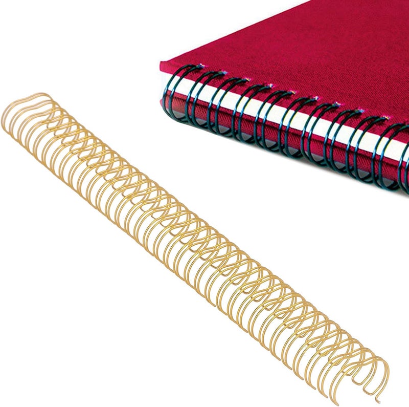 3/4 Inch Double Loop Wire Binding Spines, 180 Sheet Capacity, 34 Rings, Sturdy & Stable Metal Wire with Nylon Coating, 3:1 Pitch for A4 Size Documents with 360 Degree Rotation - Image 3