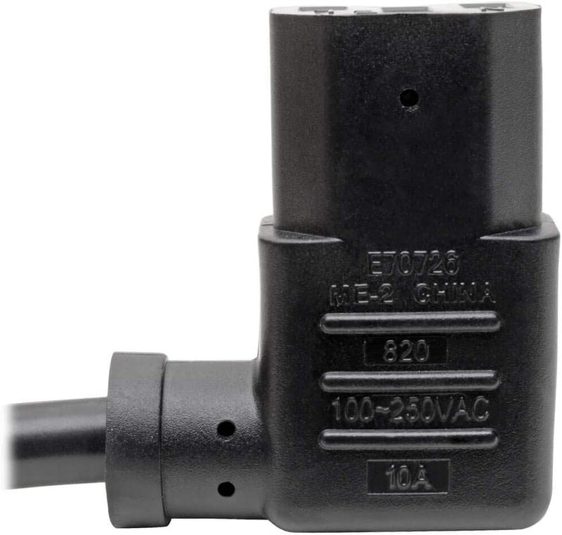 TRIPPLITE Standard Computer Power Cord 10A,18AWG (NEMA 5-15P to Left Angle IEC-320-C13) 6-ft.(P006-006-13LA) - Image 4