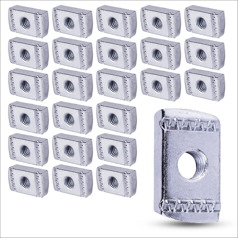 Highcraft OTDOA50 38 inch Thread x 138 inch Strut Channel Nuts Carbon Steel with Zinc Finish50 Pack Chrome