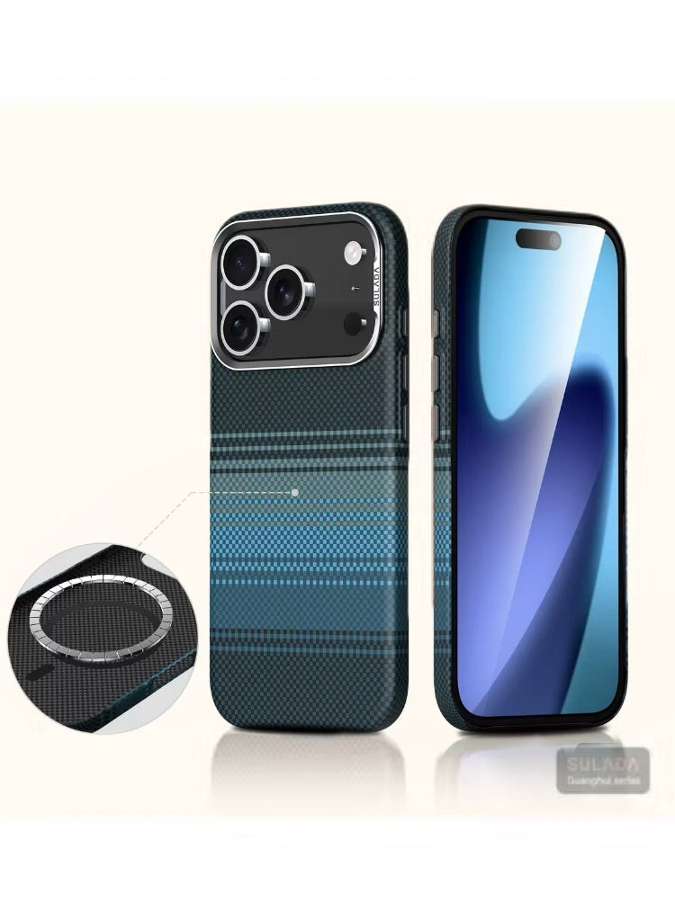 سولادا غطاء لـ iPhone 17 Pro Max متوافق مع MagSafe، غطاء رقيق وخفيف يمنح شعورًا بالغطاء المُعدوم، تصميم بنمط ألياف الكربون - Image 1