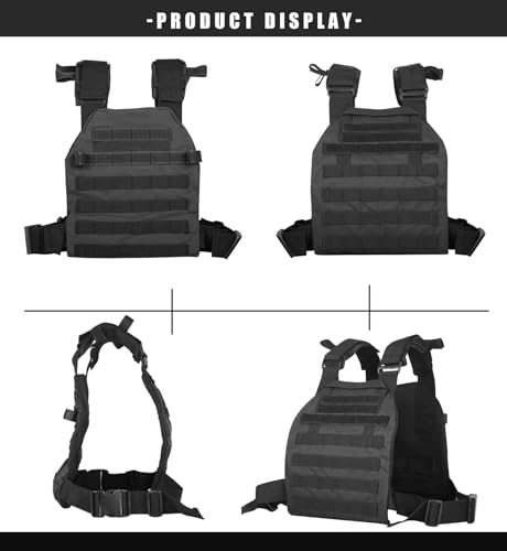Miramrax Weighted Vest for Men and Women Weight Vests Adjustable Strength and Endurance Training Fitness Workouts Tactical Running Gym (Black) - Image 4