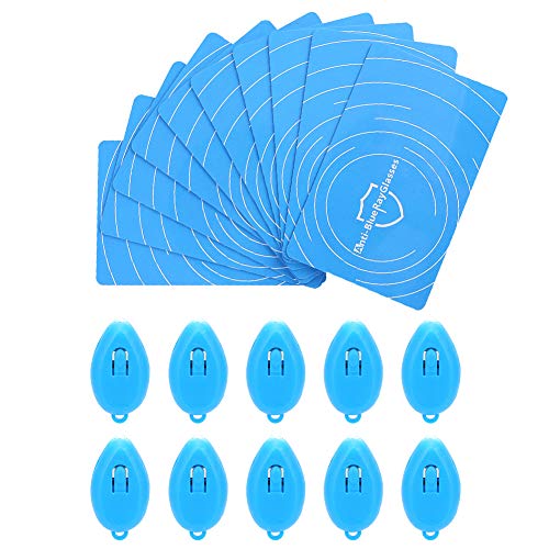 DAUERHAFT 10 Set Professional Anti Blue Light Test Card , Including Anti Blue Light Card and Blue Light Generator , The Blue Light More Strong , The Color Change More Deep , for Eyeglasses Test - Image 1