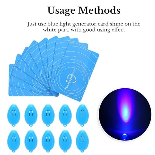 DAUERHAFT 10 Set Professional Anti Blue Light Test Card , Including Anti Blue Light Card and Blue Light Generator , The Blue Light More Strong , The Color Change More Deep , for Eyeglasses Test - Image 5