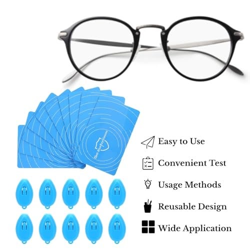 DAUERHAFT 10 Set Professional Anti Blue Light Test Card , Including Anti Blue Light Card and Blue Light Generator , The Blue Light More Strong , The Color Change More Deep , for Eyeglasses Test - Image 2