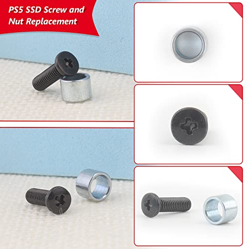 YWLRONG for PS5 SSD Screw and Ring Replacement For Sony Playstation 5 PS5 Console Solid State Drive Repair Accessories with Screwdriver - Image 3