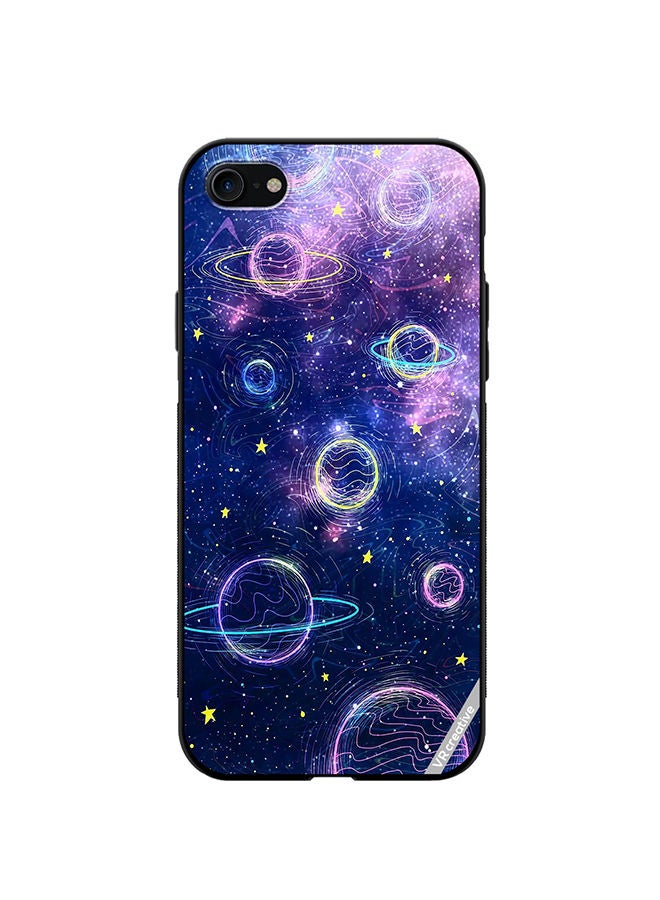 VR CREATIVE Protective Case Cover For Apple iPhone SE (2022) Galaxy Design Multicolour - Image 1