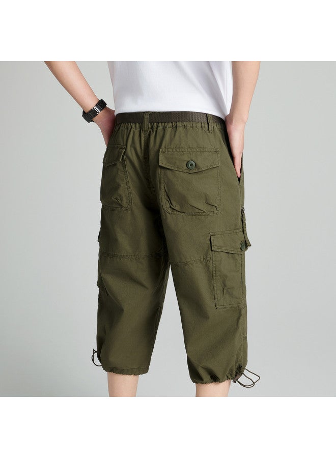 FOLUNSI summer Thin Breathable Cargo Capri Pants For Teen Boys & Men's Casual Trousers - Image 4