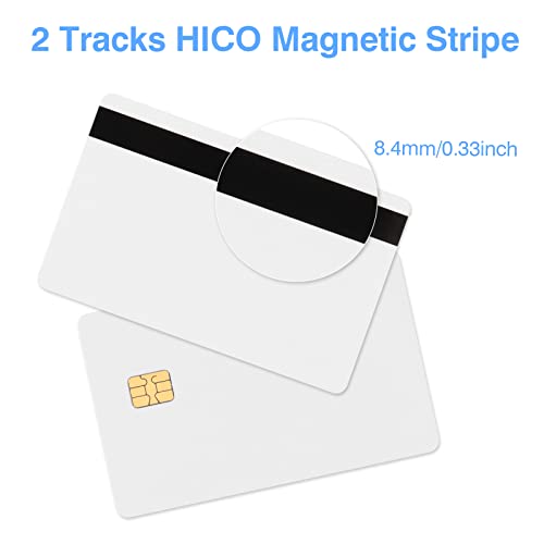 CAETOUNG 10 Pack SLE4442 Chip Cards with 2 Track 8.4mm HICO Magnetic Stripe - Image 3