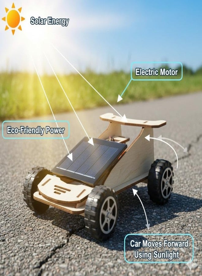 ESPtronics DIY Readymade Toy Car Solar Panel Cell Kit Working Model Science Experiment Project for School Students Kids - Image 3