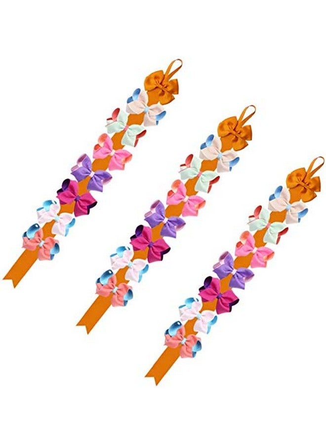 NARAMAX 12PCS 26'' Long Multicolor Kids Girls Ribbon Hair Bow Holder Headband Hair Clip Storage Organizer Hanger Hair Accessories for Girls Room Wall Hanging Decor (Random Color) - Image 4