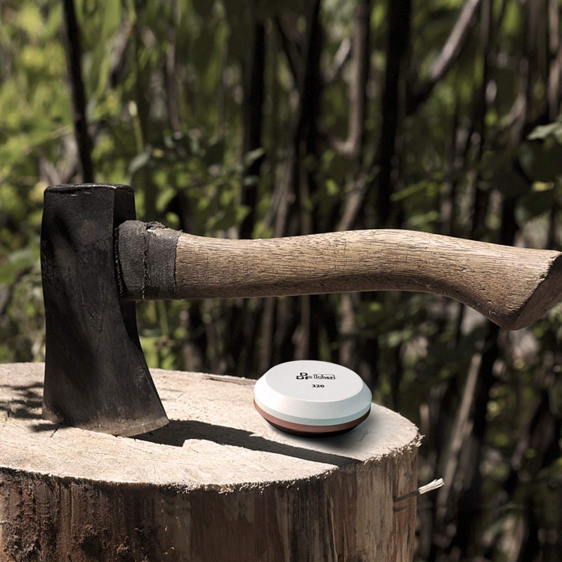 DDF iohEF DDF IohEF Axe/Hatchet Sharpening Stone 180/320 Grit, Professional Whetstone & Tool Sharpener, Axe Sharpener with Portable Bag  - Image 5