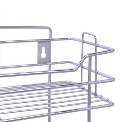 Nirgun Empex Stainless Steel Multipurpose 2Tier Kitchen RackStorage ShelfCutlery Storage RackDish RackStorage Rack for Kitchen Chrome Finish - Image 5