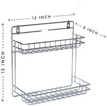 Nirgun Empex Stainless Steel Multipurpose 2Tier Kitchen RackStorage ShelfCutlery Storage RackDish RackStorage Rack for Kitchen Chrome Finish - Image 3