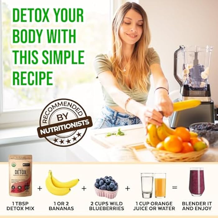 Numami Organic Detox Smoothie Mix with Healthy Spirulina, Atlantic Dulse and Barley Grass Juice Powder - Image 3