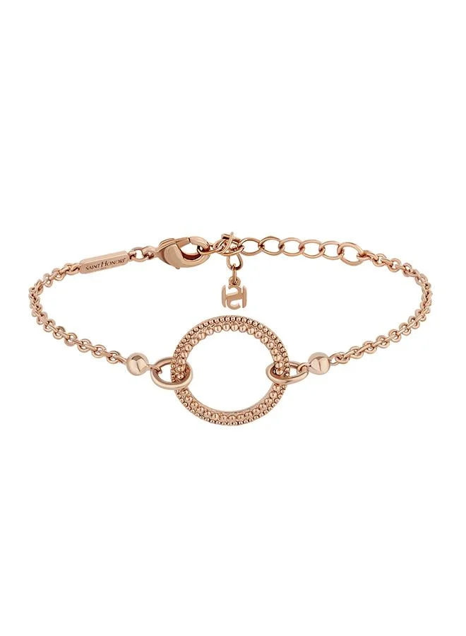 Saint Honore Paris Gala Rose Gold Chain Bracelet for Women 170mm