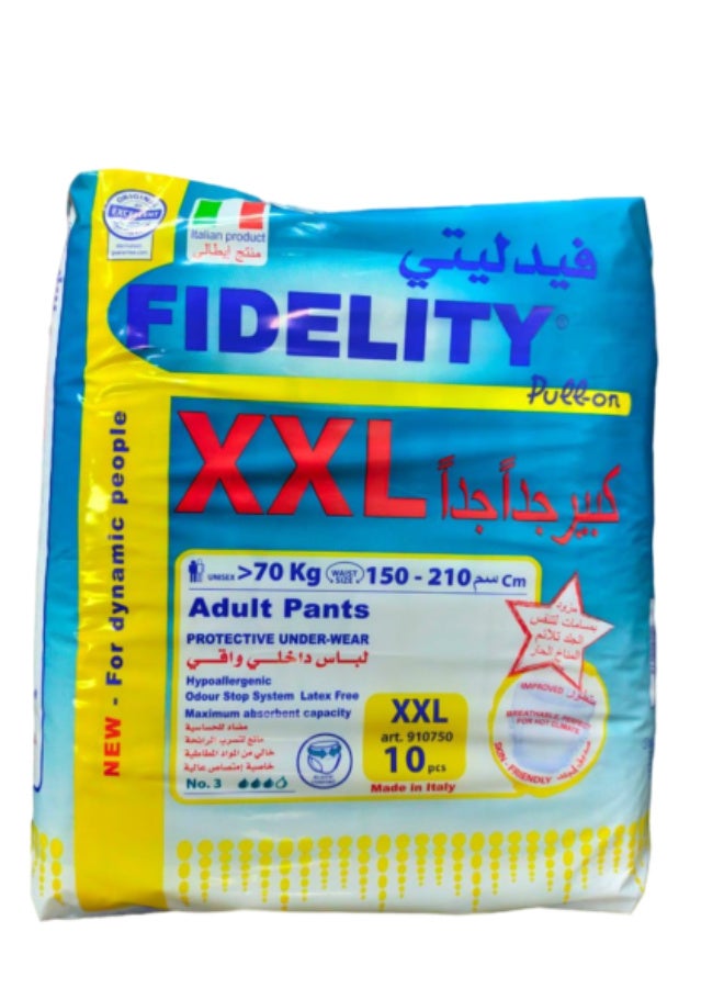 FIDELITY ADULT PULL ON PANT XXL 10pcs - Image 1