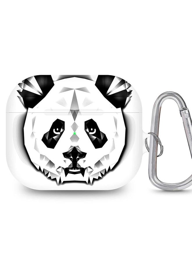 Stylizedd - StylePods Case for Airpods 3rd Gen Case With Anti-Lost Keychain - Poly Panda - Image 1