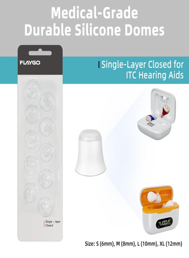 Flaygo Hearing Aid Domes for Oticon Replacements, Single-Layer Closed Domes (12 mm/2 Packs) for ITC Hearing Aids, Medical-Grade Silicone Material, Universal Domes for Hearing Aid Supplies - Image 3