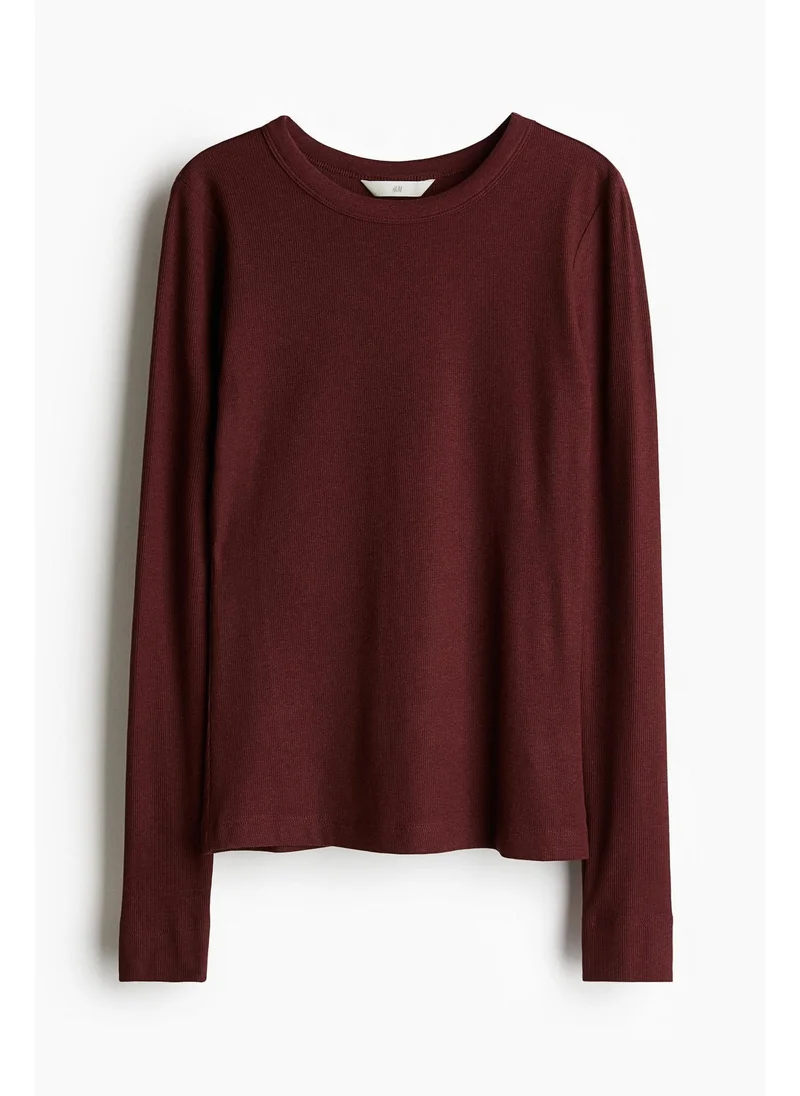 H&M Ribbed modal-blend top