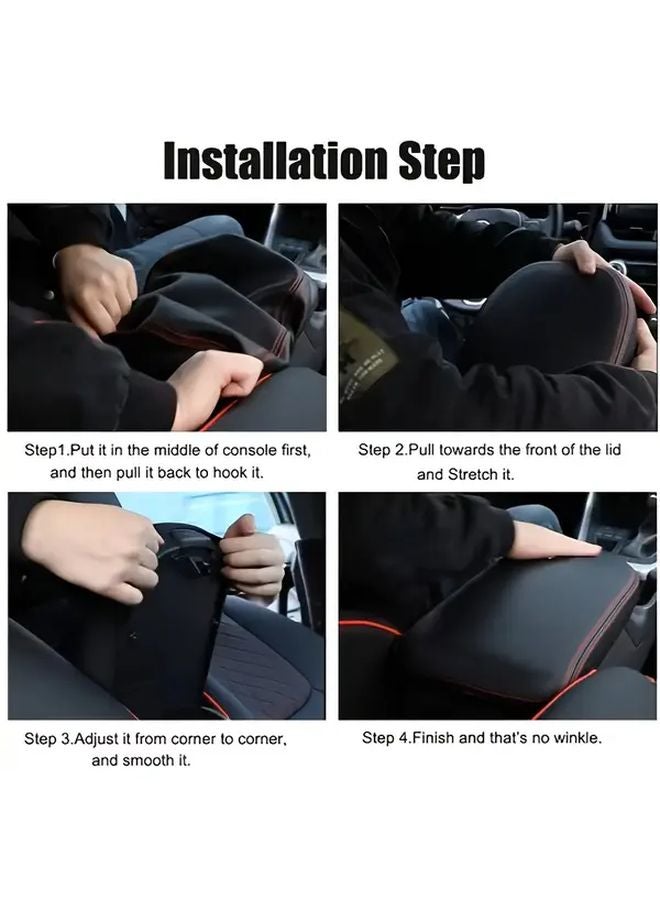 Red Line Armrest Cover Pad for Toyota RAV4 2019 2024 Center Console Storage Box Lid Protector - Image 3