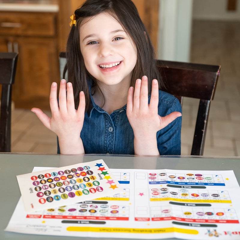 Nipit Reward Chart for Kids - Stop Thumb Sucking & Nail Biting Tracker, Encourage Good Behavior with Fun Stickers, Interactive Behavior Chart for Home, Colorful Design, Ideal for Toddlers & Children - Image 1