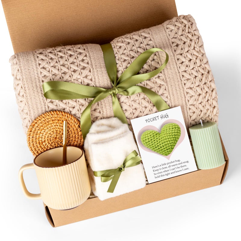 Anforsun Self Care Gifts for Women Get Well Soon Gifts, Birthday Baskets Care Package for Women, Thinking of You Feel Better Inspirational Basket for Mom Her Friend Sister Wife - Image 1