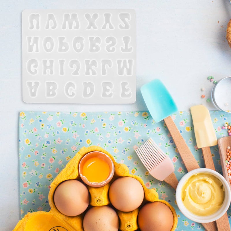 Food Grade Silicone Alphabet Cake Molds Easy Demoulding Fondant Letter Candy Baking Supplies - Image 5