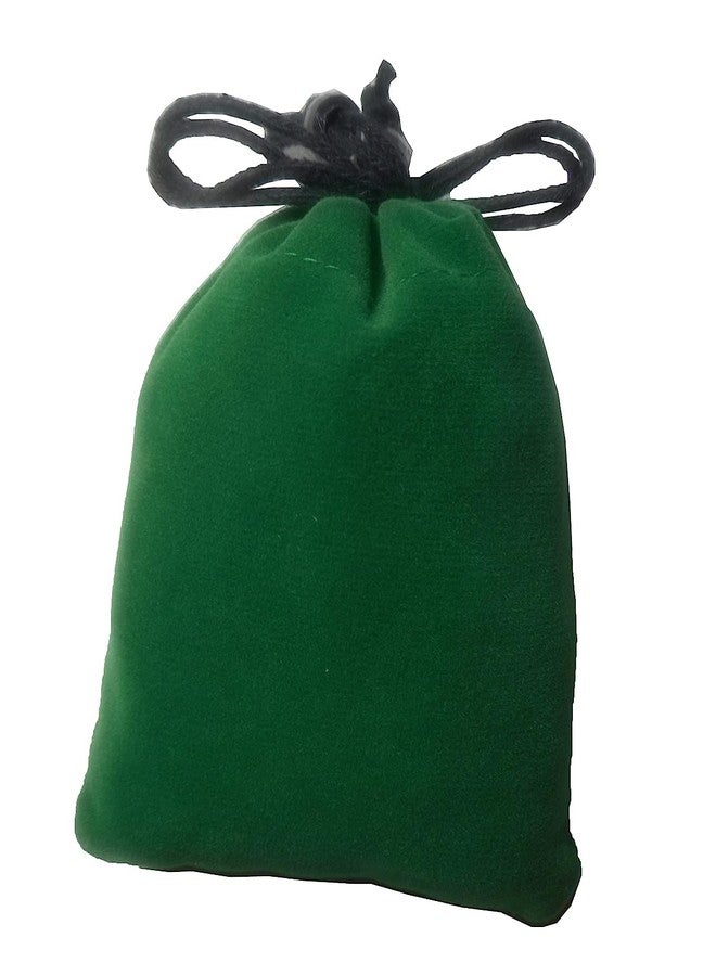 True Wings Velvet Potli Bags for Gifting| Small Drawstring Jewellery Pouch | Velvet Gift Bags for Wedding Return Gifts Women Traditional Function Décor (Green, pack of 20) - Image 3