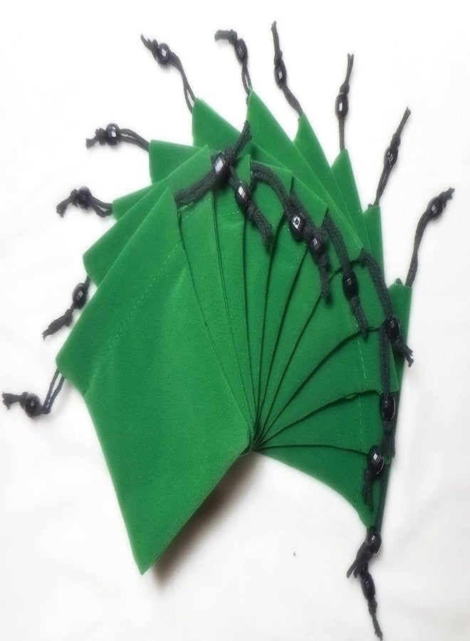 True Wings Velvet Potli Bags for Gifting| Small Drawstring Jewellery Pouch | Velvet Gift Bags for Wedding Return Gifts Women Traditional Function Décor (Green, pack of 20) - Image 1