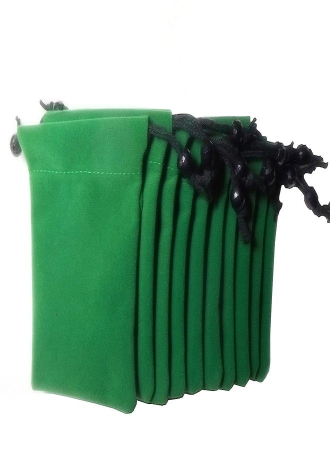 True Wings Velvet Potli Bags for Gifting| Small Drawstring Jewellery Pouch | Velvet Gift Bags for Wedding Return Gifts Women Traditional Function Décor (Green, pack of 20) - Image 4