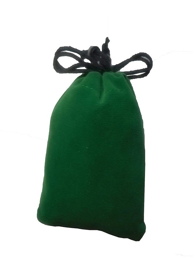 True Wings Velvet Potli Bags for Gifting| Small Drawstring Jewellery Pouch | Velvet Gift Bags for Wedding Return Gifts Women Traditional Function Décor (Green, pack of 20) - Image 2