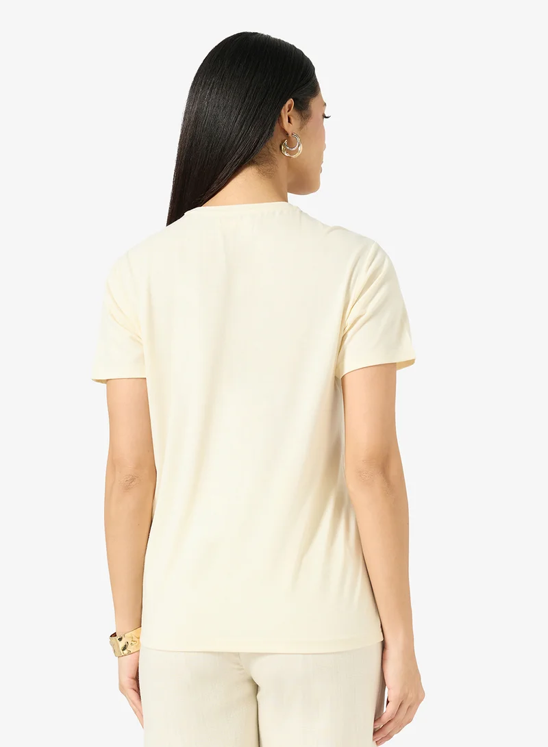 ريبلز مع نمشي Ladies Crew Neck Printed T-shirt