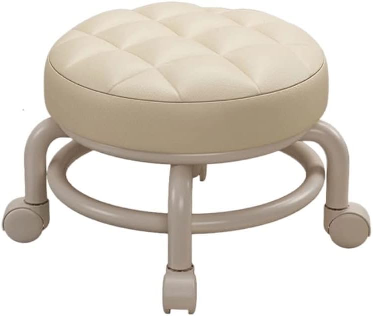 HOMENITY Universal Wheel Small Stool Multifunctional Soft Seat Living Bedroom Stool Multicolor DIYDoItYourself