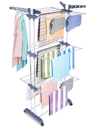 Roscoe Stainless Steel Heavy Duty Double Pole 3 Layer Cloth Drying Stand for Balcony Clothes Stand for Drying Cloth Stand - pzsku/Z85BF8E5B5DBA98DE244FZ/45/1748264587/34d279c2-cf74-4501-8fa3-b83178dd872f