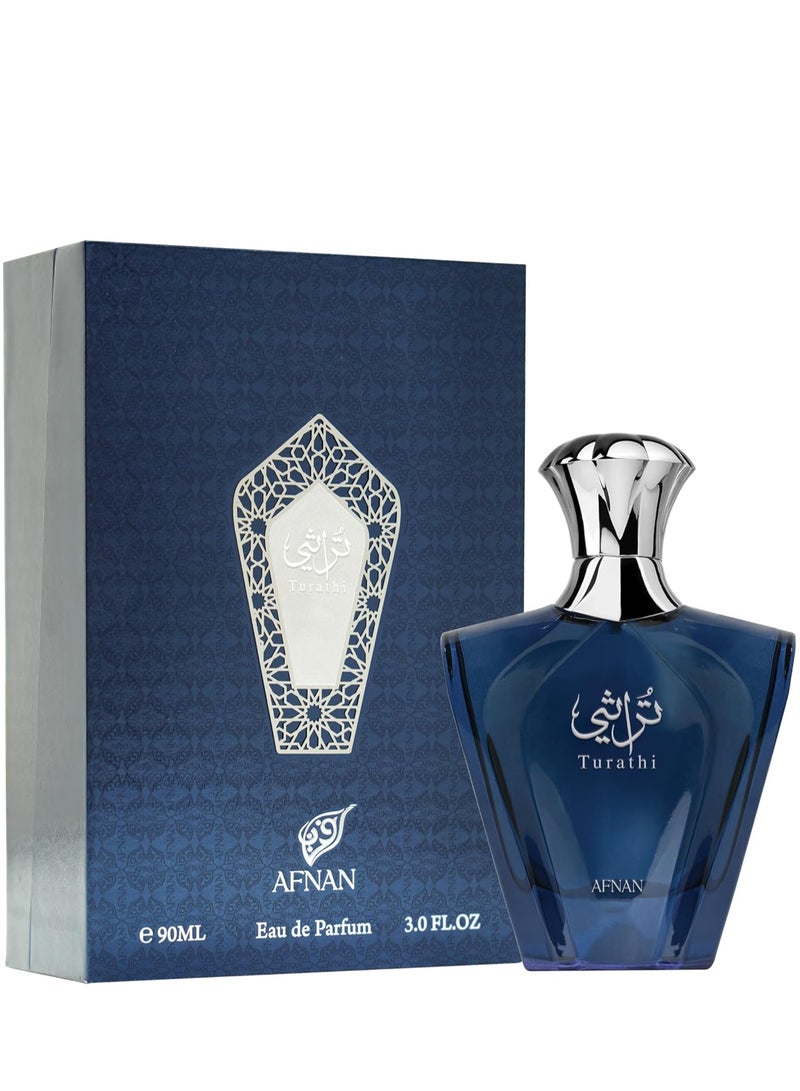 Afnan Turathi Blue Eau de Parfum Spray for Men, 90ml - Image 1