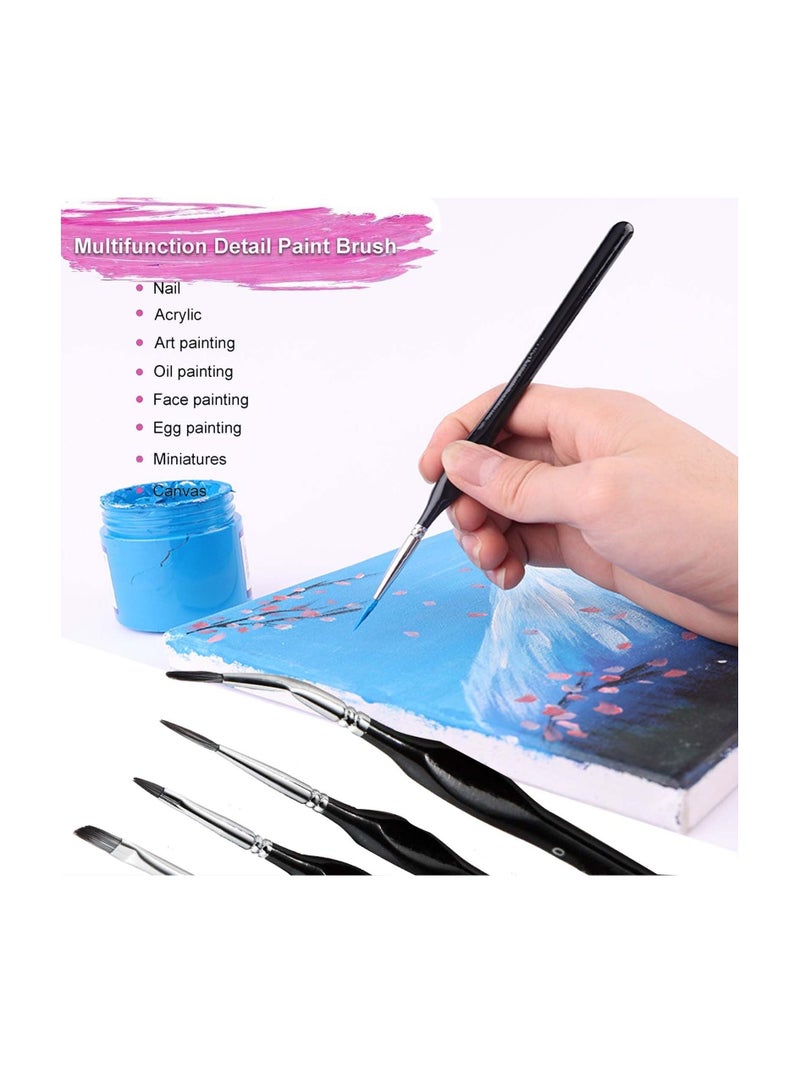 Y&D SYOSI, 15pcs Miniature Fine Paint Brushes Set for Acrylic Painting, Small Detail Nail Line Marker, Art Painting Come with Brush Pouch and Holder  - Image 4