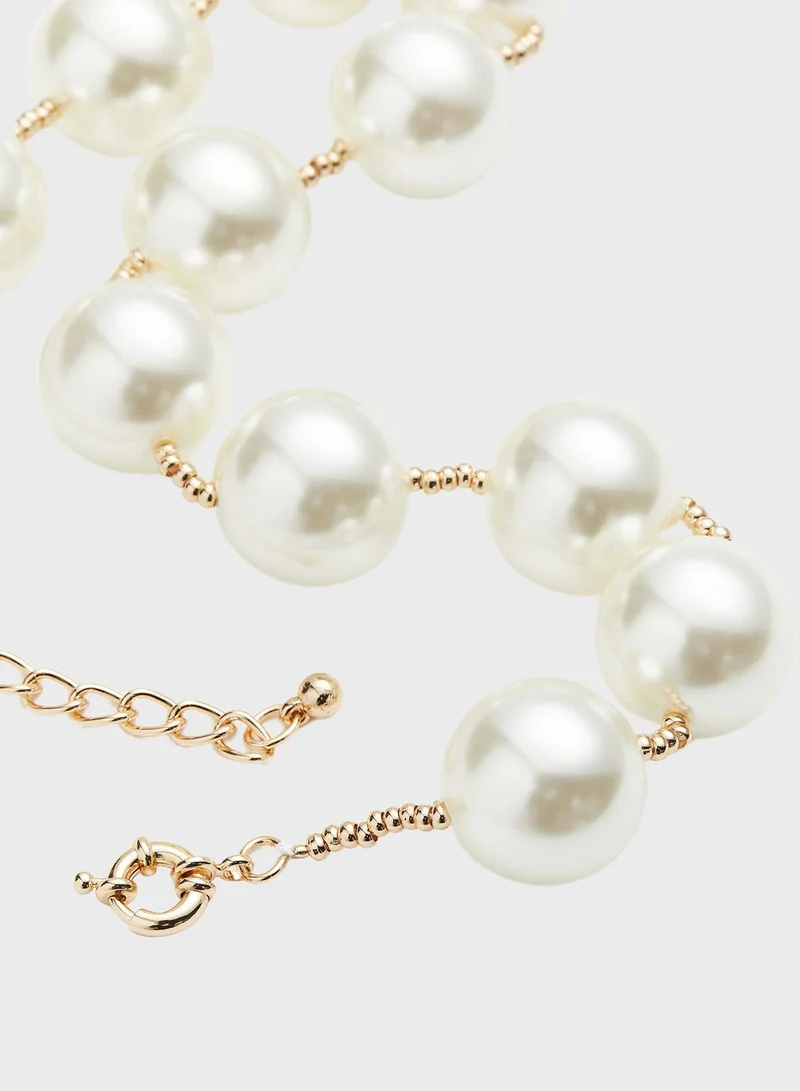 اتش اند ام Beaded Short Necklace
