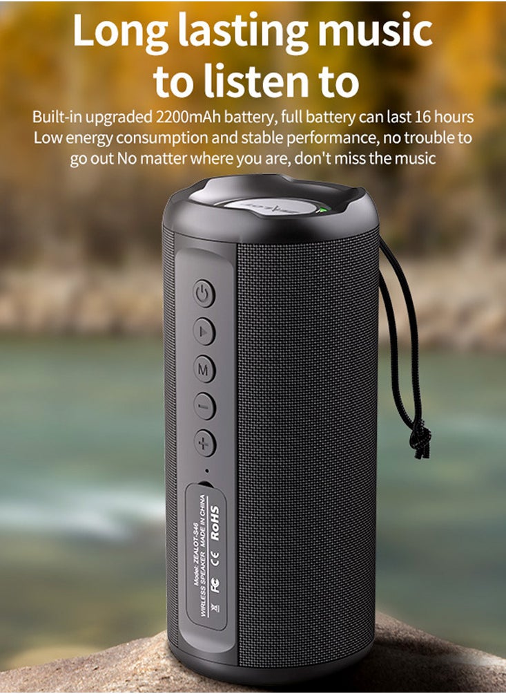 Zealot - ZEALOT S46 Wireless Bluetooth Speaker 6 hours 10w super loud sound bluetooth speaker IPX5 waterproof - Image 1
