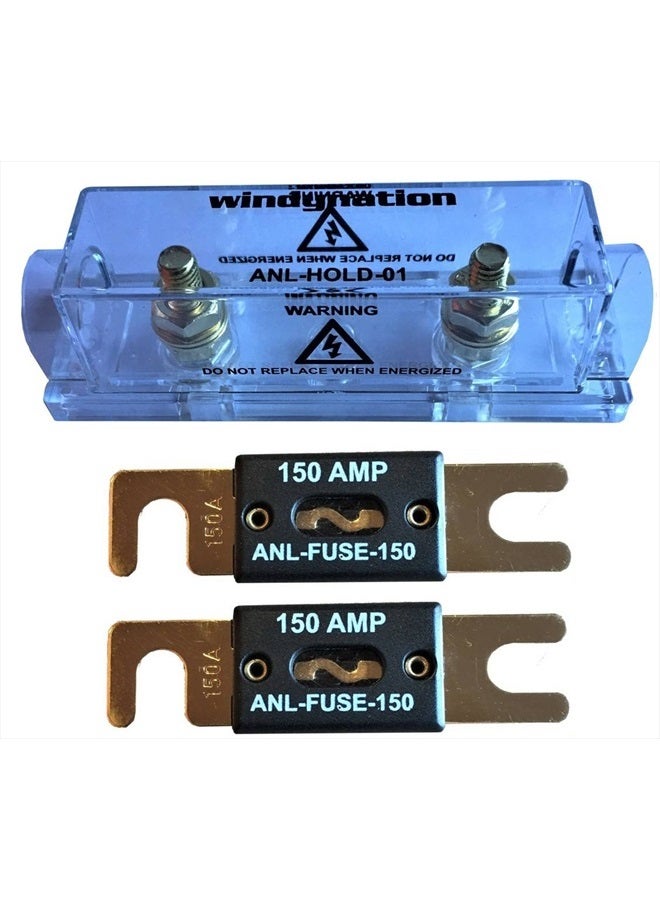 WindyNation ANL Fuse Holder + ANL Fuse (2pcs 150A Fuse) - Image 1