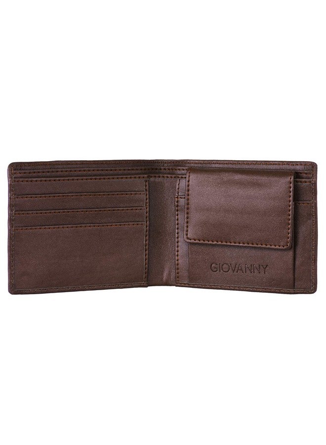 GIOVANNY GVN-2LINBRW01 Brown Genuine Leather Wallet for Men - Image 3