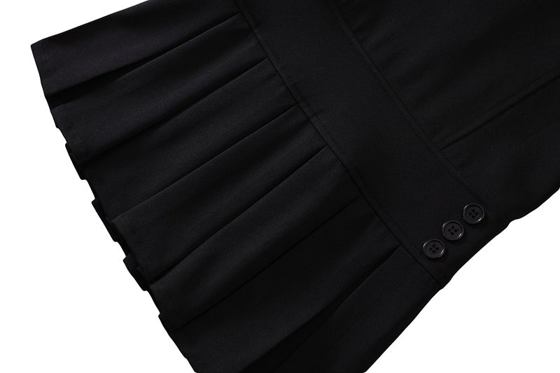 Bienzoe Girls School Uniform Jumper: Stretch Pleated Durable Kids Knee Length Sleeveless Dress Black 4 - Image 5