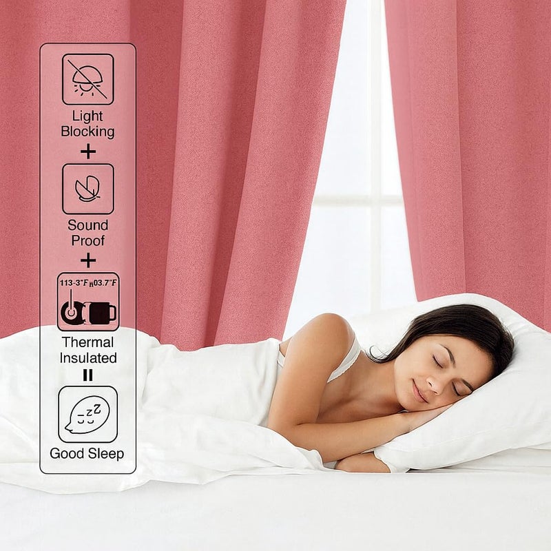 Amali Regal Dimout curtains with 16 Grommets in 2 panels Size (W132 x L 274cm) for living room Decor or bedroom window noise reduction and light blocking - Image 4