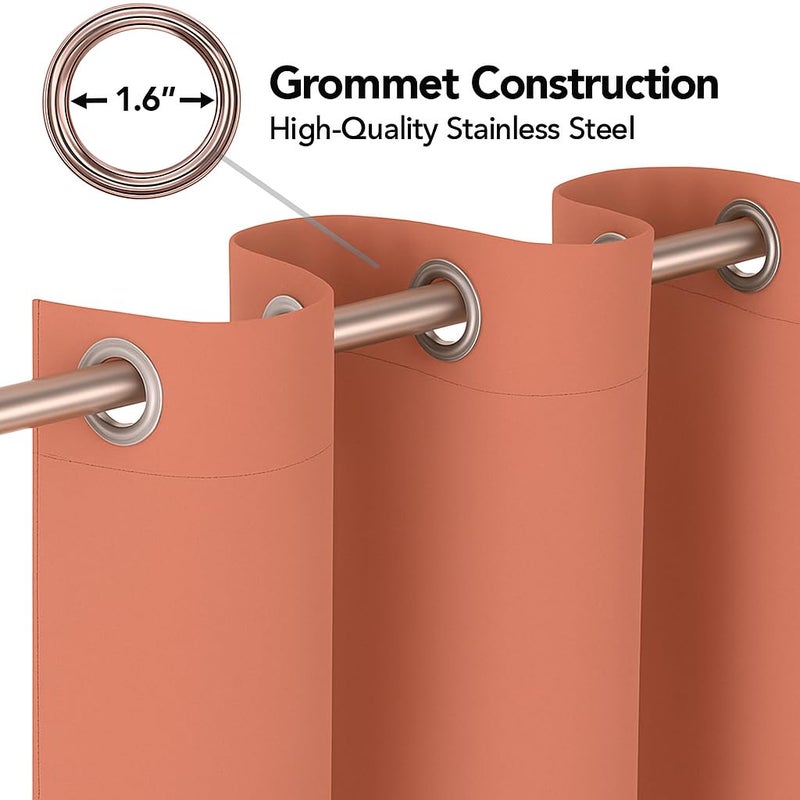 Amali Regal Dimout curtains with 16 Grommets in 2 panels Size (W132 x L 274cm) for living room Decor or bedroom window noise reduction and light blocking - Image 3