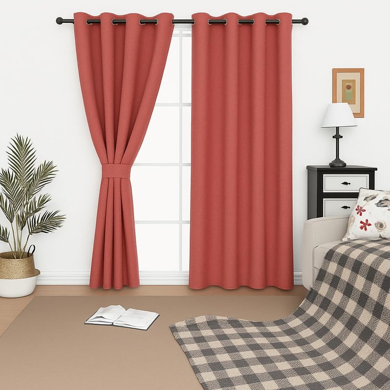 Amali Regal Dimout curtains with 16 Grommets in 2 panels Size (W132 x L 274cm) for living room Decor or bedroom window noise reduction and light blocking - Image 2