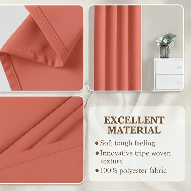 Amali Regal Dimout curtains with 16 Grommets in 2 panels Size (W132 x L 274cm) for living room Decor or bedroom window noise reduction and light blocking - Image 5